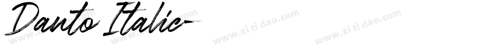 Danto Italic字体转换